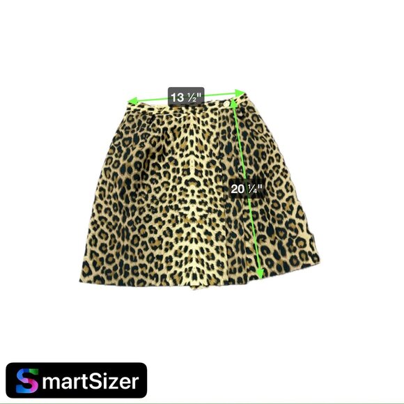 Leopard Print Mini Wrap Skirt With Button Detail Size Small - Picture 7 of 8